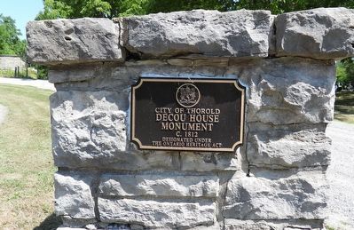 DeCew House Monument c. 1812 - Marker image. Click for full size.