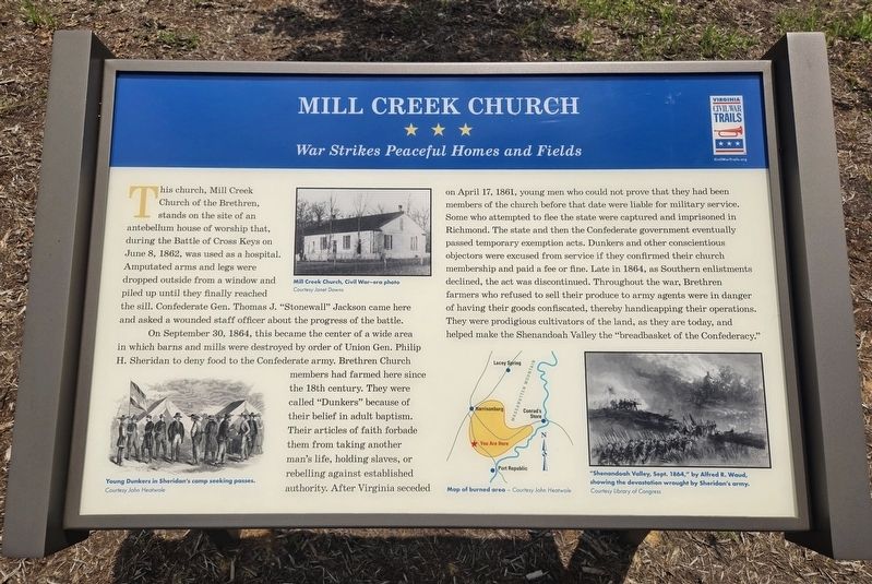 Mill Creek Church Marker. Click for full size. Mill Creek Church Marker image. Click for full size.