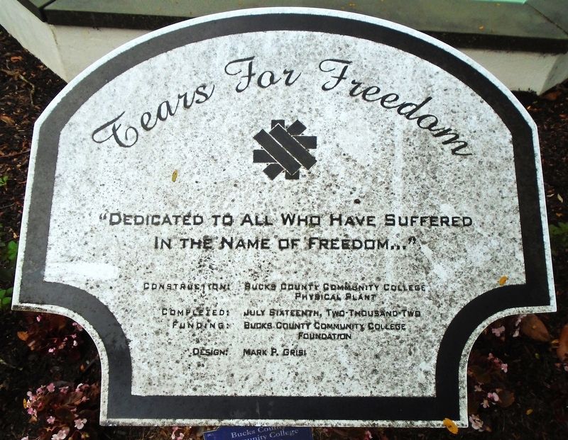 <i>Tears For Freedom</i> Marker. Click for full size. <i>Tears For Freedom</i> Marker image. Click for full size.