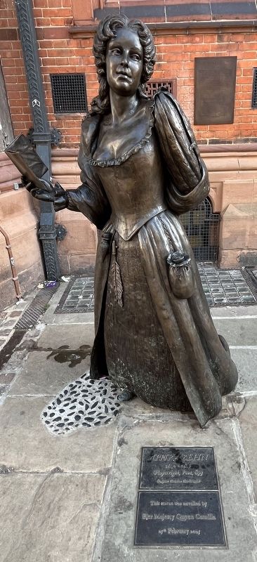 Aphra Behn Statue and Marker image. Click for full size.