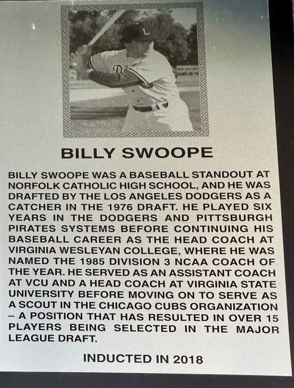 Billy Swoope Marker image. Click for full size.
