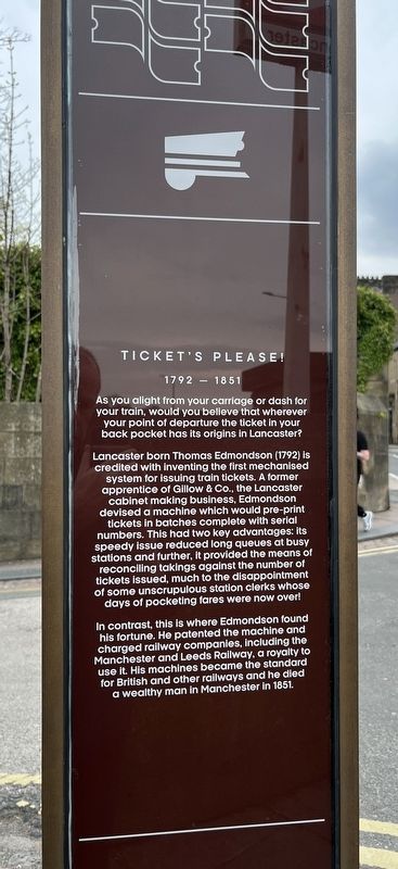Ticket's Please! Marker. Click for full size. Ticket's Please! Marker image. Click for full size.