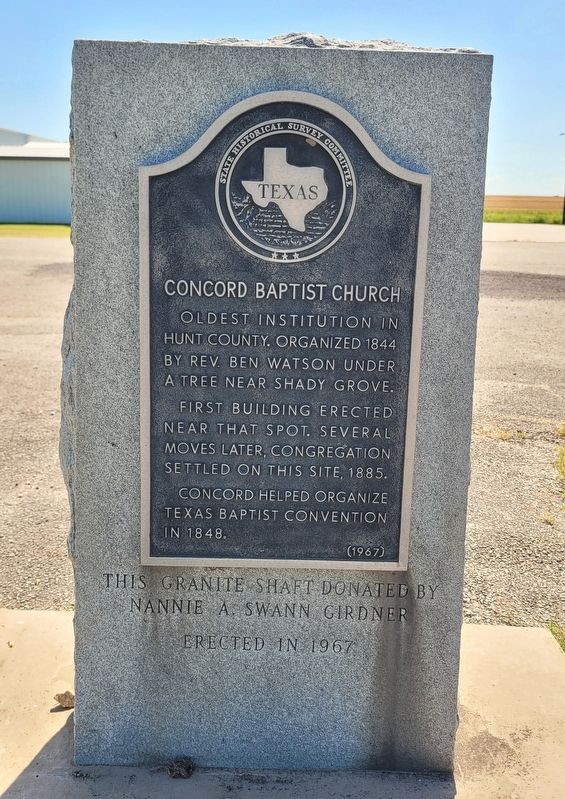 Concord Baptist Church Marker image. Click for full size.