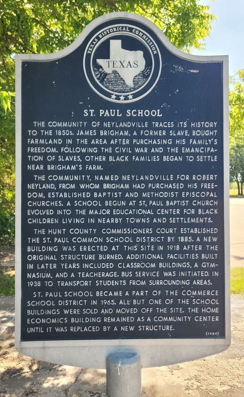 St. Paul School Marker image. Click for full size.