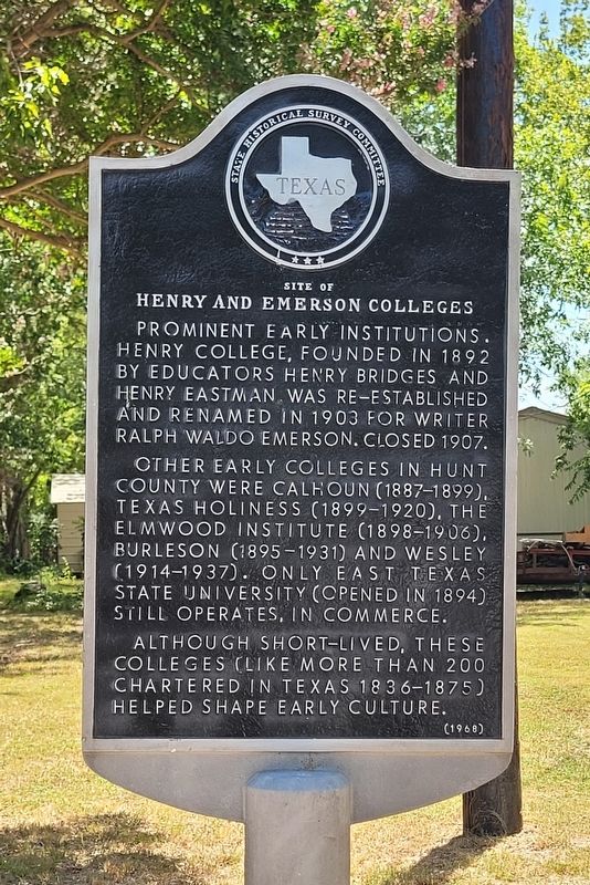 Site of Henry and Emerson Colleges Marker image. Click for full size.