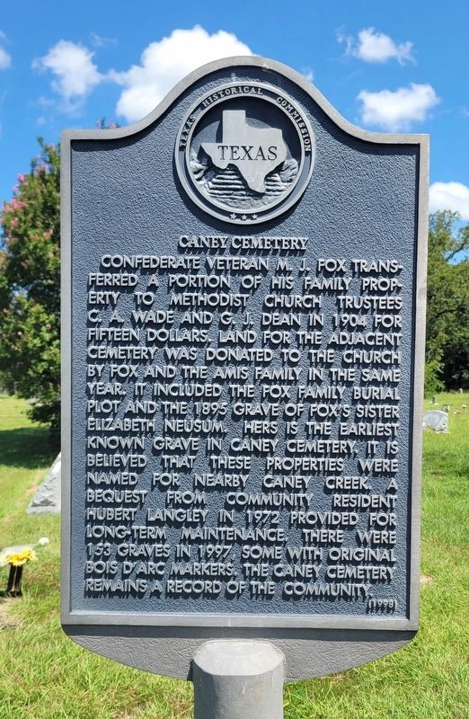 Caney Cemetery Marker image. Click for full size.