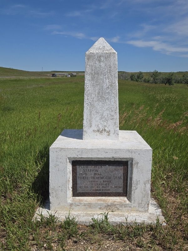 Full view of Plum Creek Station Marker. Click for full size. Full view of Plum Creek Station Marker image. Click for full size.