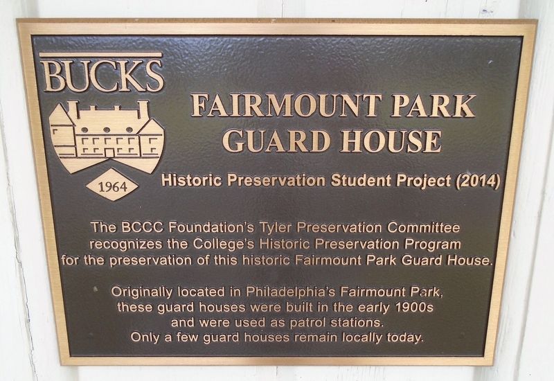 Fairmount Park Guard House Marker. Click for full size. Fairmount Park Guard House Marker image. Click for full size.