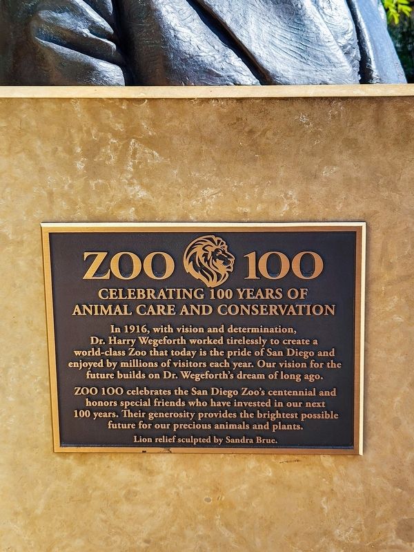 Celebrating 100 Yeaars of Animal Care and Conservation Marker image. Click for full size.
