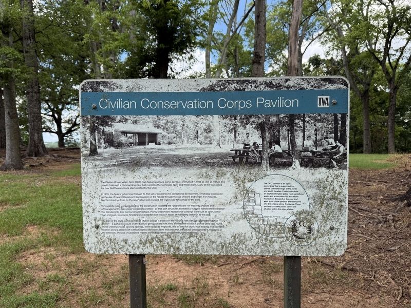 Civilian Conservation Corps Pavillion Marker image. Click for full size.