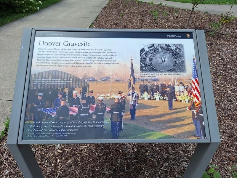 Hoover Gravesite Marker image. Click for full size.