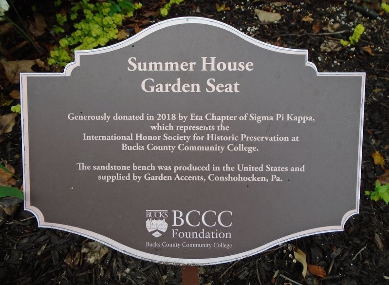 Summer House Garden Seat Marker image. Click for full size.