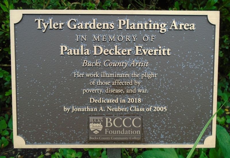Tyler Gardens Planting Area Marker image. Click for full size.