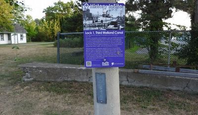 History Insite - Lock 1, Third Welland Canal - Marker in context. Click for full size. History Insite - Lock 1, Third Welland Canal - Marker in context image. Click for full size.