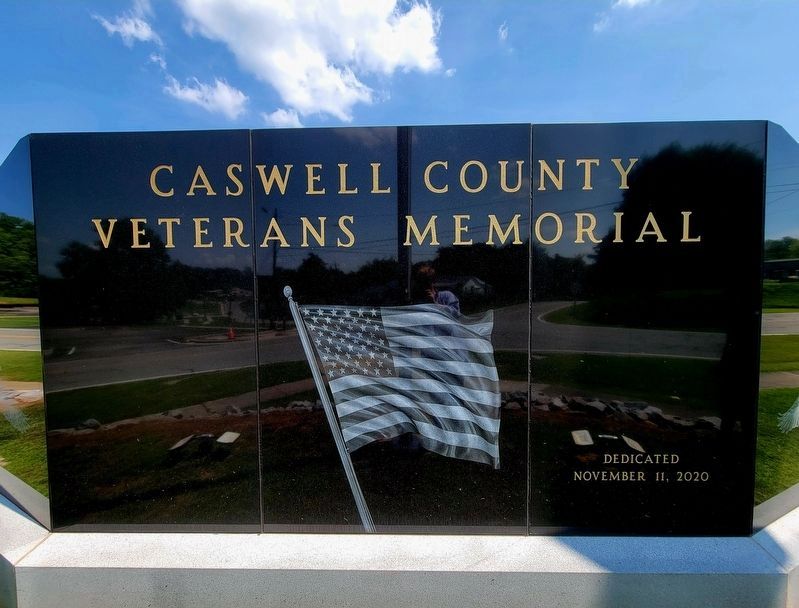 Caswell County Veterans Memorial image. Click for full size.
