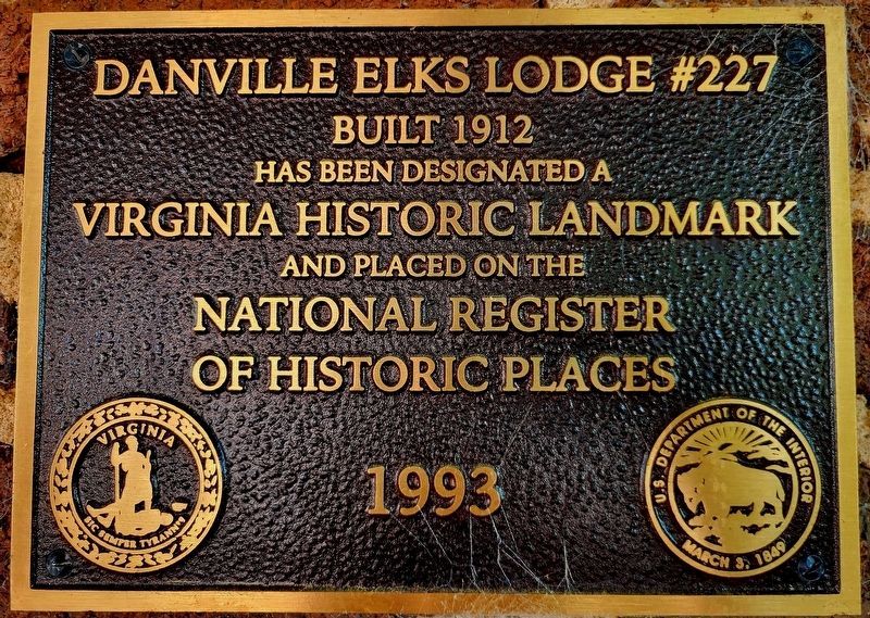 Danville Elks Lodge #227 Marker. Click for full size. Danville Elks Lodge #227 Marker image. Click for full size.