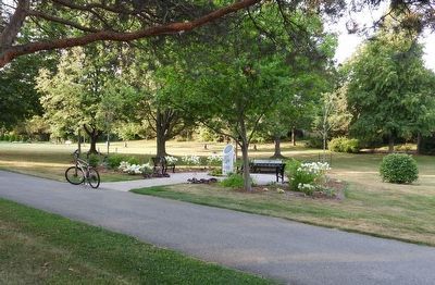 Green Ribbon Memorial Garden Marker. Click for full size. Green Ribbon Memorial Garden Marker image. Click for full size.