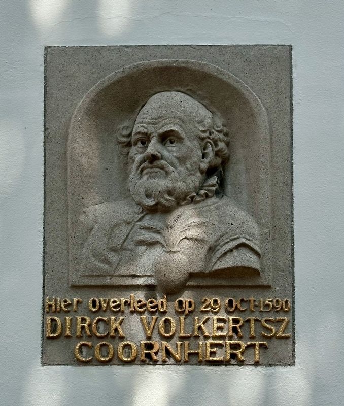 Dirck Volkertszoon Coornhert Marker. Click for full size. Dirck Volkertszoon Coornhert Marker image. Click for full size.