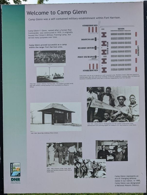 Welcome to Camp Glenn Marker. Click for full size. Welcome to Camp Glenn Marker image. Click for full size.