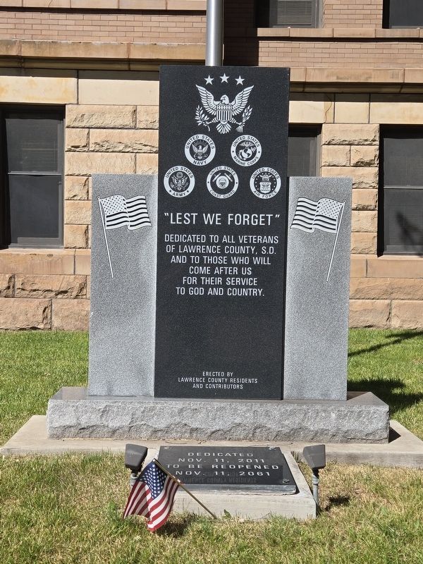 Lest We Forget Marker image. Click for full size.