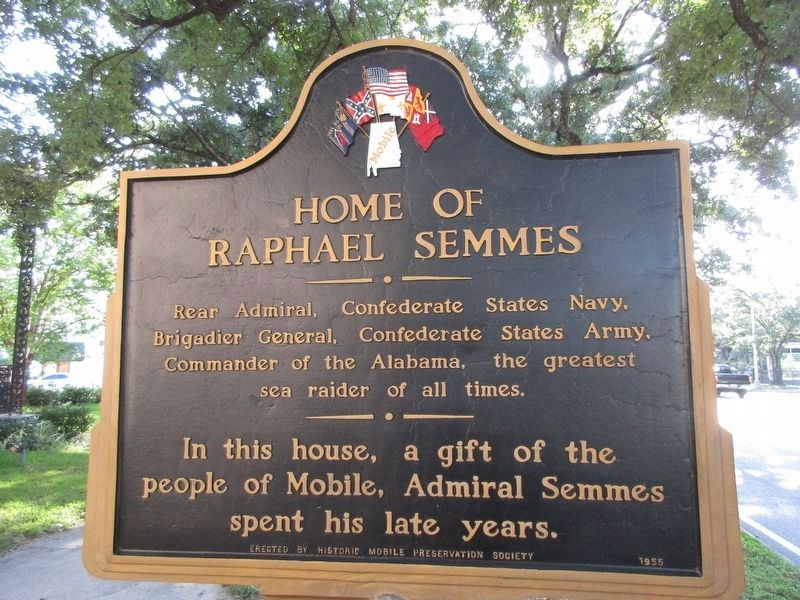 Home of Raphael Semmes Marker image. Click for full size.