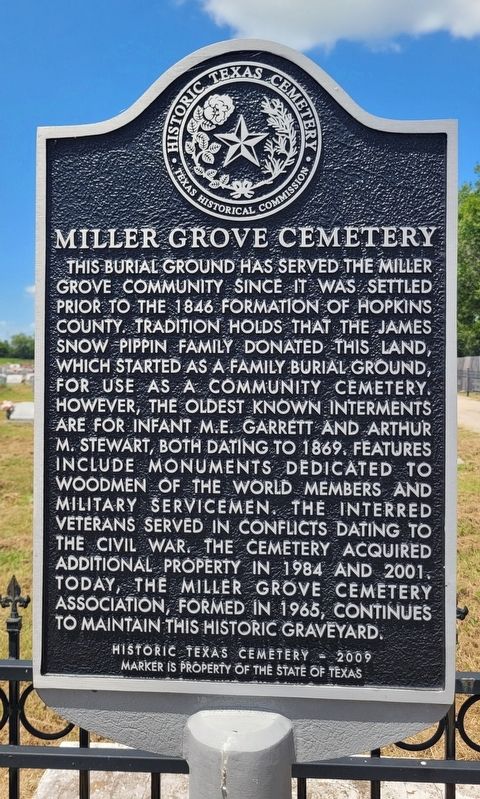 Miller Grove Cemetery Marker image. Click for full size.