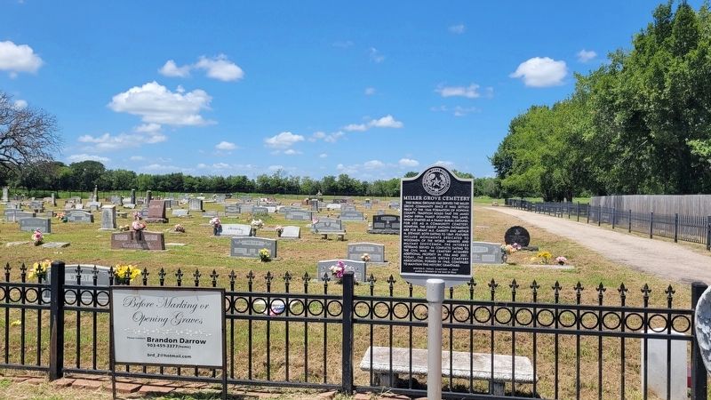 Miller Grove Cemetery and Marker image. Click for full size.
