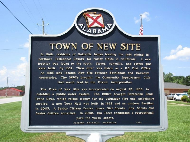 Town of New Site Marker. Click for full size. Town of New Site Marker image. Click for full size.
