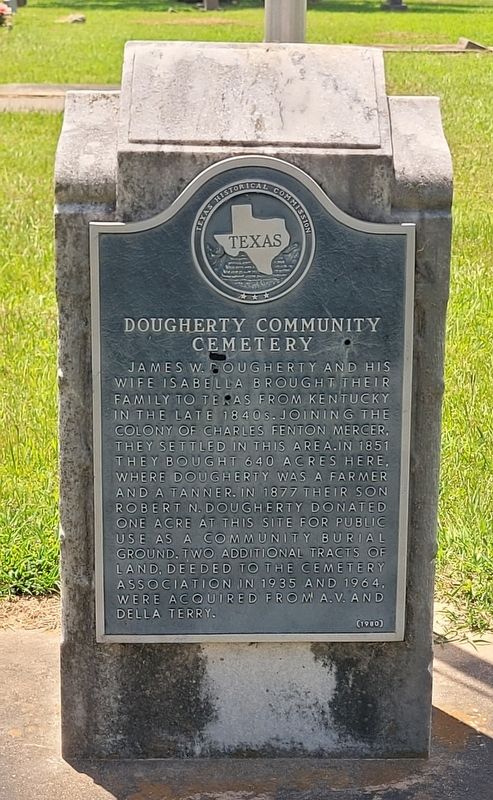 Dougherty Community Cemetery Marker image. Click for full size.