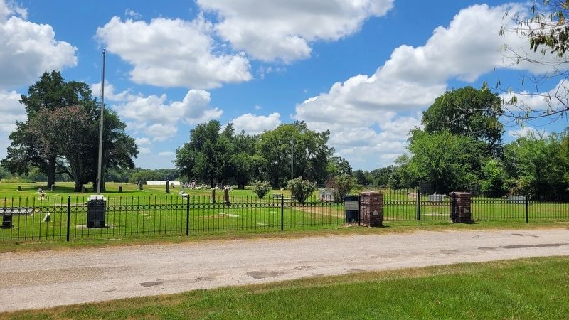 The view of the Dougherty Community Cemetery and Marker image. Click for full size.