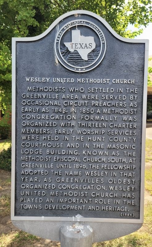Wesley United Methodist Church Marker. Click for full size. Wesley United Methodist Church Marker image. Click for full size.