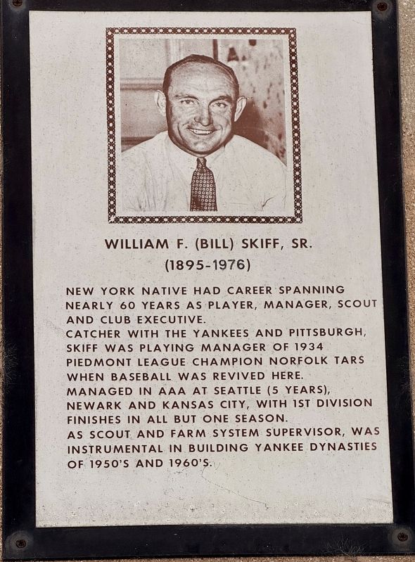 William F. (Bill) Skiff, Sr. Marker image. Click for full size.