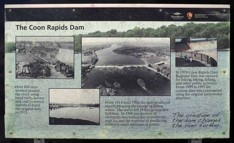 The Coon Rapids Dam Marker. Click for full size. The Coon Rapids Dam Marker image. Click for full size.