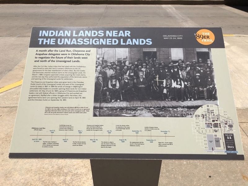 Indian Lands Near the Unassigned Lands Marker. Click for full size. Indian Lands Near the Unassigned Lands Marker image. Click for full size.