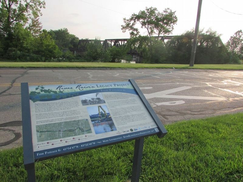 River Raisin Legacy Project Marker. Click for full size. River Raisin Legacy Project Marker image. Click for full size.