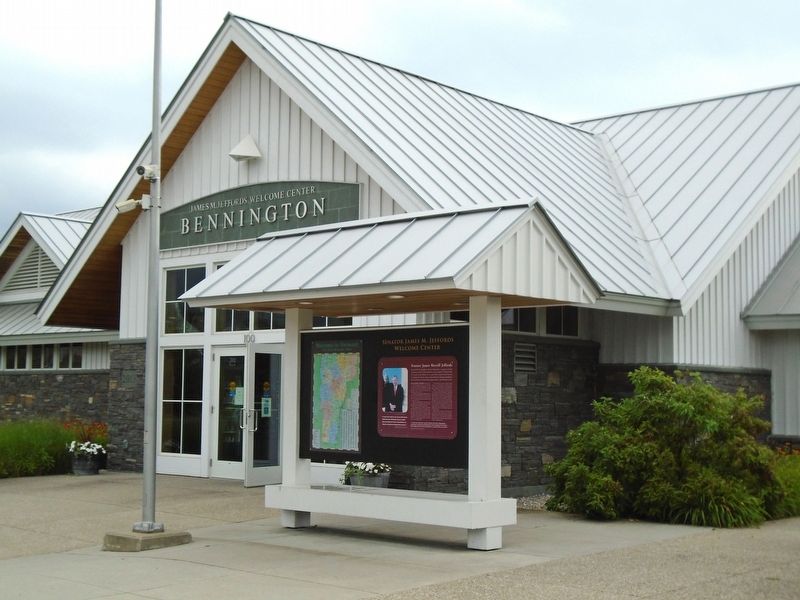 Senator James M. Jeffords Welcome Center and Marker image. Click for full size.
