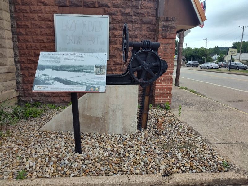 Relics of the Canal Age: Six-Mile Dam and Lock No. 5 Marker image. Click for full size.