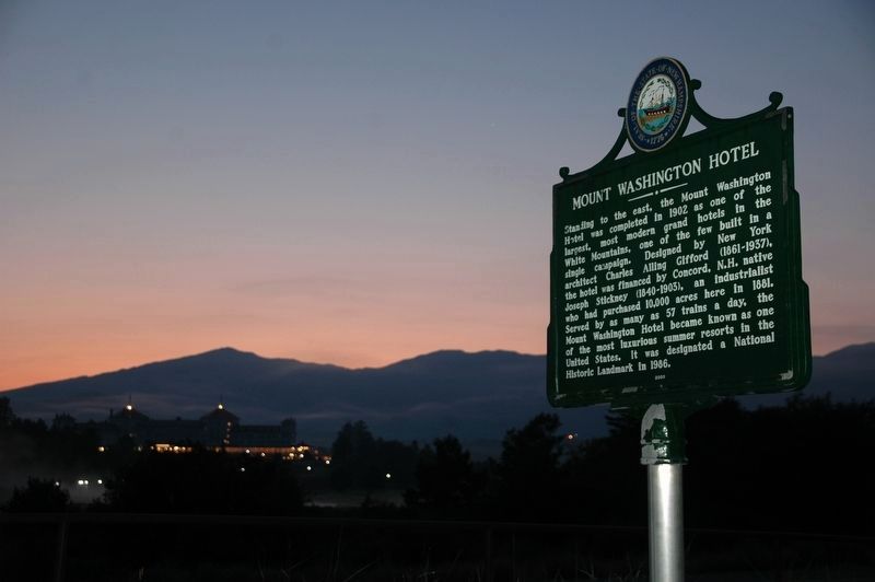 Mount Washington Hotel Marker image. Click for full size.