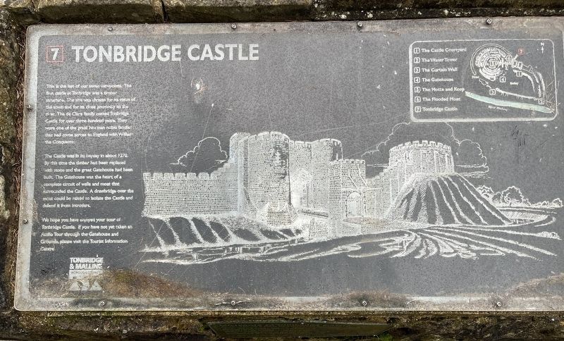 Tonbridge Castle Marker. Click for full size. Tonbridge Castle Marker image. Click for full size.
