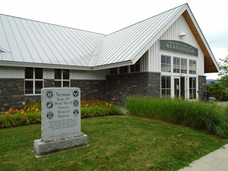 Vermont Route 279 World War II Veterans Memorial Highway Marker image. Click for full size.
