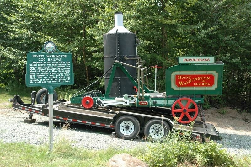 Mount Washington Cog Railway Marker image. Click for full size.