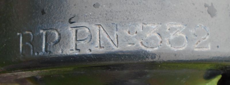 Chester Civil War Memorial Parrott Rifle No. 332 Foundry Mark image. Click for full size.