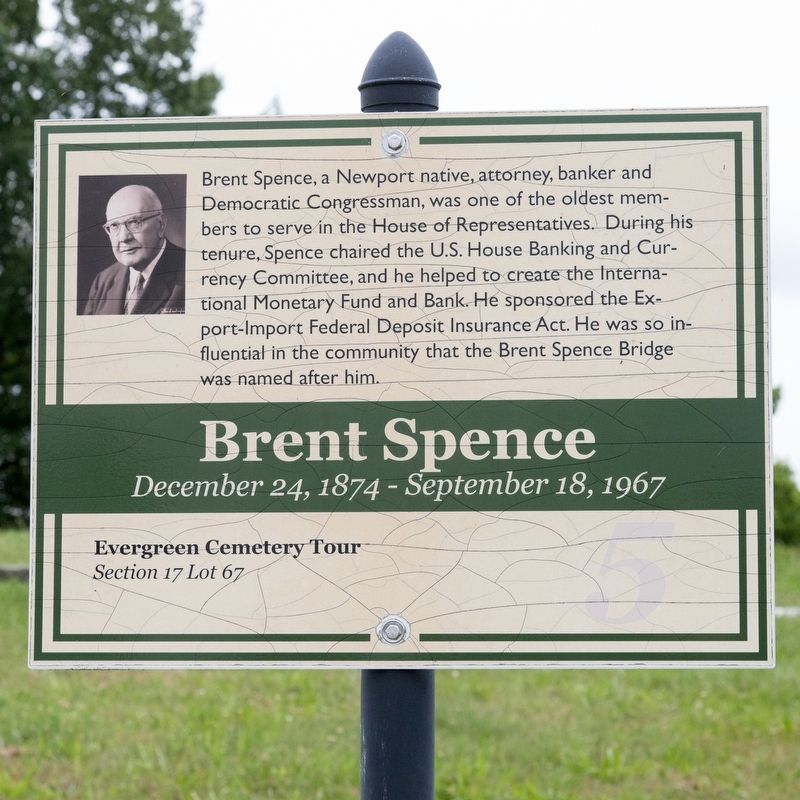 Brent Spence Marker image. Click for full size.
