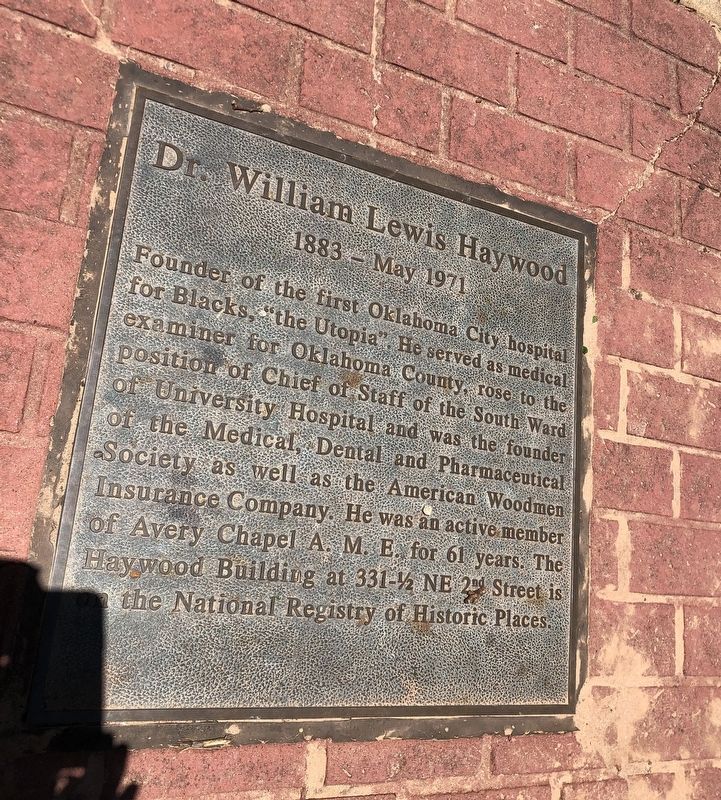 Dr. William Lewis Haywood Marker image. Click for full size.