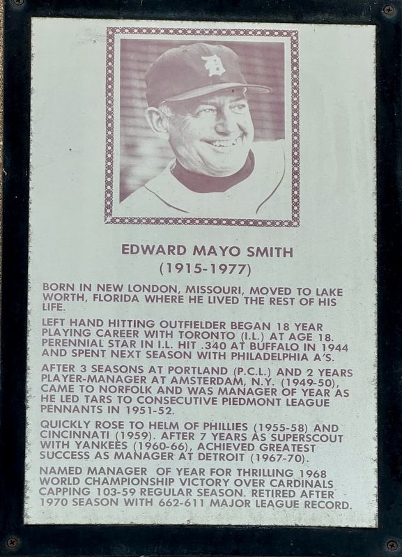 Edward Mayo Smith Marker image. Click for full size.