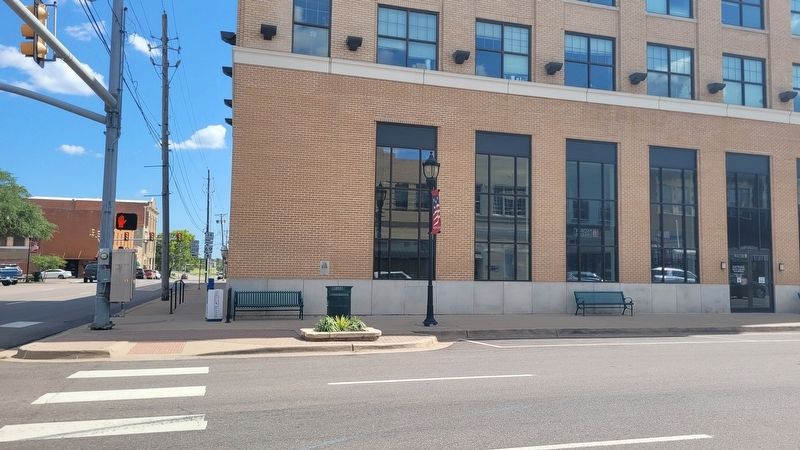 The Paul Mathews Exchange Building and Marker. Click for full size. The Paul Mathews Exchange Building and Marker image. Click for full size.