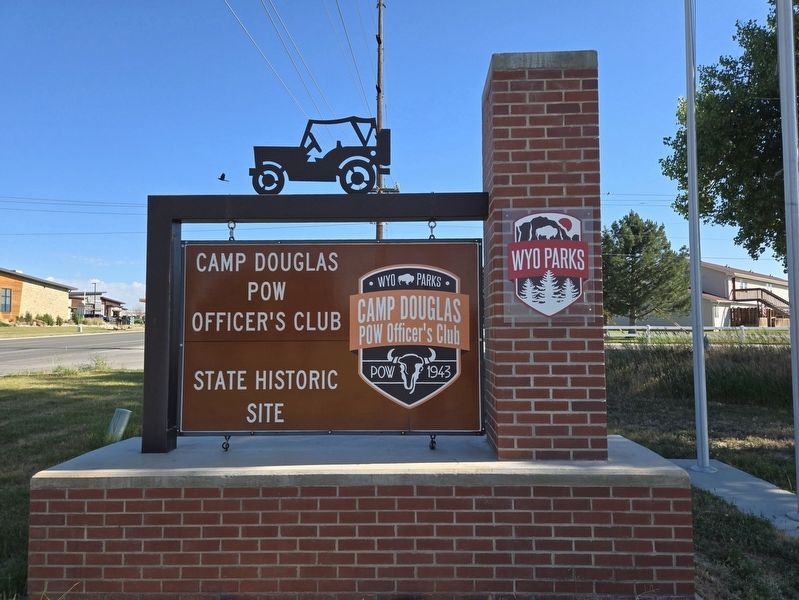 POW Camp Douglas Officers' Club State Historic Site sign. Click for full size. POW Camp Douglas Officers' Club State Historic Site sign image. Click for full size.