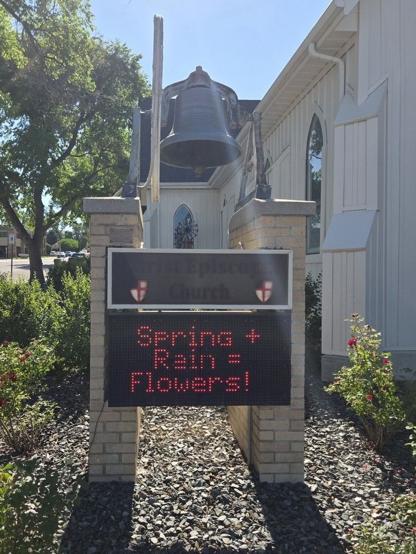 Christ Episcopal Church bell image. Click for full size.