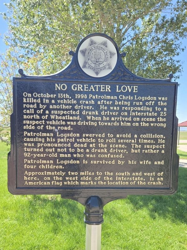 No Greater Love Marker. Click for full size. No Greater Love Marker image. Click for full size.