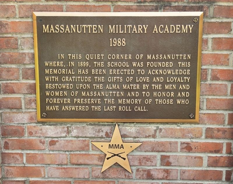 Massanutten Military Academy Marker. Click for full size. Massanutten Military Academy Marker image. Click for full size.